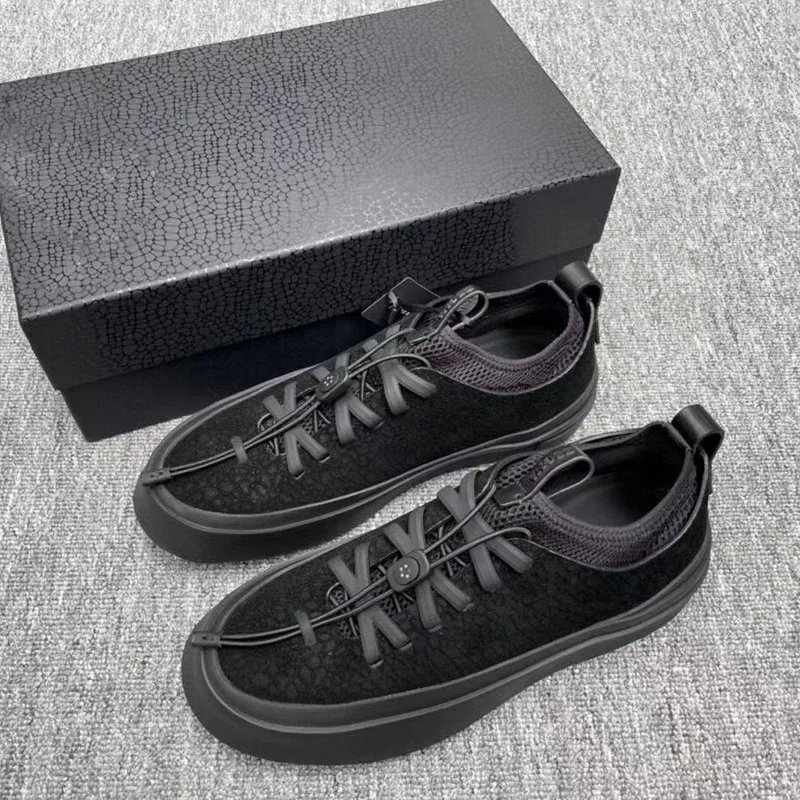 kf-S488b3f54773741ed9efd2858545392553-New-Fashion-Shoes-Pure-handmade-lightweight-style-sneaker-Elastic-rope-tie-with-elastic-buckle-to-adjust